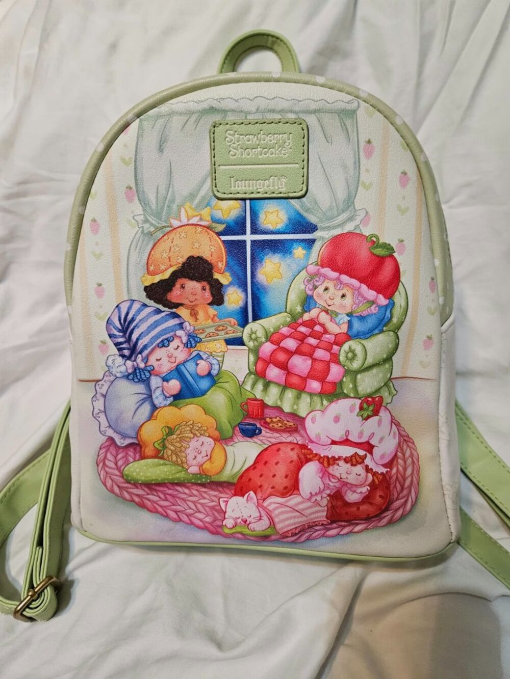 Loungefly Strawberry Shortcake Slumber Party Mini Backpack - Like New
